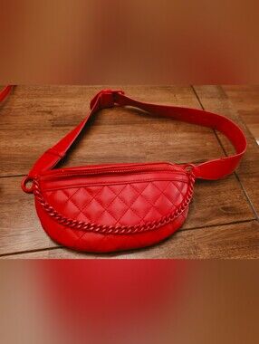 Call It Spring Red Quilted Chain Accent Belt Bag - Women